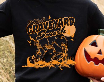 Graveyard Smash Shirt,Halloween Shirt,Dancing Skeleton Shirt, Trendy Fall Tshirt,Spooky Season Shirt,Funny Halloween Tshirt,Vintage Fall Tee