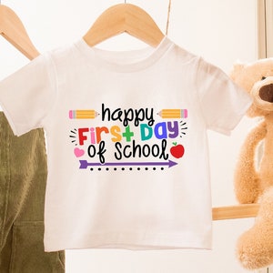Kids Back to School Shirt,Toddler School Shirt,Happy First Day of School Tee,First Grade Kids Shirt,Teacher Shirt,1st Day of School Shirt