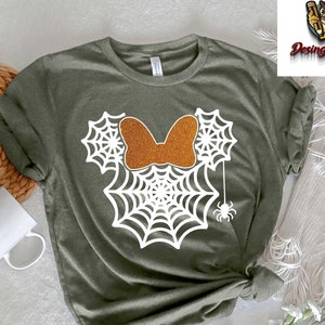 Spooky Minnie Mouse Shirt,SpiderWeb Shirt,Minnie Mouse Halloween Shirt,Mickey Halloween Tee,Disneyworld Halloween,Disneyland Halloween Shirt