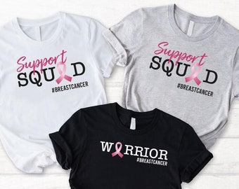 Breast Cancer Support Squad Shirt,Breast Cancer Awareness T-Shirt,Breast Cancer Survivor Tee,Breast Cancer Team Shirt, Cancer Warrior Shirt