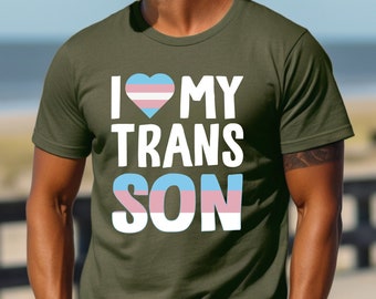 I Love My Trans Son Shirt, Proud Parents Shirt, Trans Shirt, LGBT Shirt, Support Trans Shirt, Pride Shirt, Trans Parents Shirt, LGBT Gift