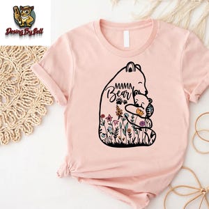 Mama Bear Shirt, Mothers Day Gift,Mama Floral Shirt,Mama Bear Floral Shirt,Cute Mama Shirt, Mom Life Tee, New Mom Gift, Baby Shower Gift