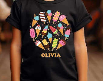 Ice Cream Shirt, Cute Summer Treat Tee with Pastel Dessert Graphic, Fun and Playful Style, Sweet Aesthetic for Ice Cream Lovers