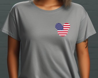 Mickey American Flag Shirt,Disney American Flag Shirt,Mickey Mouse Shirt,Disneyland Patriotic Family Shirt,Patriotic Gift,Mickey USA Shirt