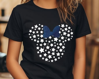 Minnie 4th of July Shirt,Disney Patriotic Tshirt,Independence Day Tee,Minnie Head Usa Shirt,Disney Minnie Mickey Shirt,Disney America Outfit