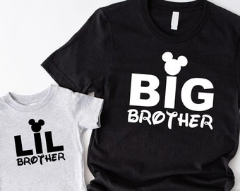 Disney Big Brother and Lil Brother T-Shirt,Matching Brothers Shirt,Disney Vacation Shirt,Disney Family Tee, Brother Mickey,Gift for Brothers