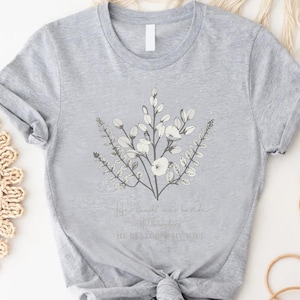 He Leads Me Beside Still Waters Shirt - Psalm 23 T-Shirt, Christian Faith Tee, Bible Verse Shirt, Inspirational Scripture Gift, Gift for Her