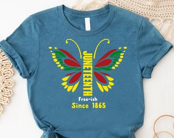 Juneteenth Butterfly Shirt, Freeish Since 1865 Shirt, Black History Shirt, Independence Shirt, Freedom Shirt, Juneteenth 1865 Shirt, Blm Tee