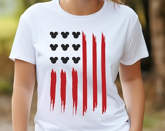 Disneyland USA Shirt,Mickey Mouse Shirt,Mickey Mouse America Flag Tshirt,American Mickey Ears,Disney 4th of July Outfit,Patriotic Gift Shirt
