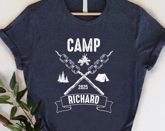 Custom Camping Shirt,Personalized Camp Tee,Camping Crew Shirt,Custom Camper Gifts,Personalized Camping Tshirt,Camping Party Tee,Camping Trip