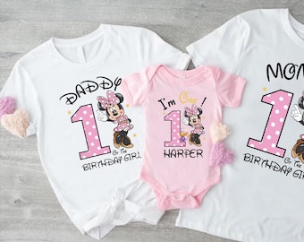 Personalized Minnie Birthday Shirt,Custom Minnie Mouse,Minnie Birthday Outfit,Disney Themed Party Shirt,Family Matching Tee,Minnie Apparel