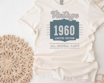 Vintage 1960 Legend Shirt, 65th Birthday Gift for Men, Retro Born in 1960 Tee, Classic 65 Year Old Dad Grandpa Husband Shirt, Legend Apparel