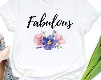 Fabulous Since 1950 T-Shirt,75th Birthday Gift for Women,Vintage 1950 T-Shirt,Funny 75 Years Old Tee,Seventy-Five Birthday,Fabulous Apparel