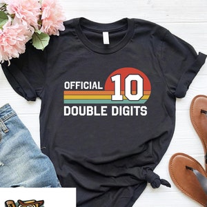 Double Digits Shirt, 10th Birthday Gift, 10th Birthday Shirt, Birthday Boy Shirt,Tenth Birthday Tee,Birthday Girl Shirt, 10 Year Old Shirt