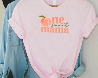 One Sweet Peach Birthday Shirt for Girls, Adorable First Birthday Outfit, Peach Themed Party Tee, Southern Summer Birthday Celebration Top