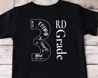 Third Grade Kids Tshirt,3rd Grade Teacher Tee,Teacher Gift, Third Grade Shirt,3rd Grade T-Shirt,3rd Grade Typography T-Shirt,Back to School