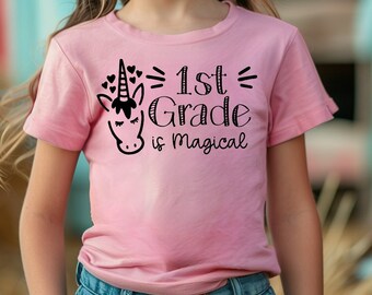 First Grade is Magical,1st Grader Shirt, Unicorn Shirt,1st Grade Girls Tshirt,1st Day of School Tee,Toddler School Shirt,First Grade Tshirt