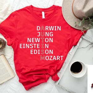a t - shirt that says darvin juicing new on einstein edds on