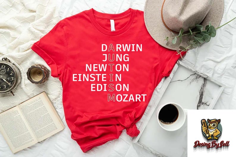 a t - shirt that says darvin juicing new on einstein edds on