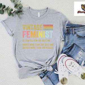 a t - shirt that says vintage feminist on it