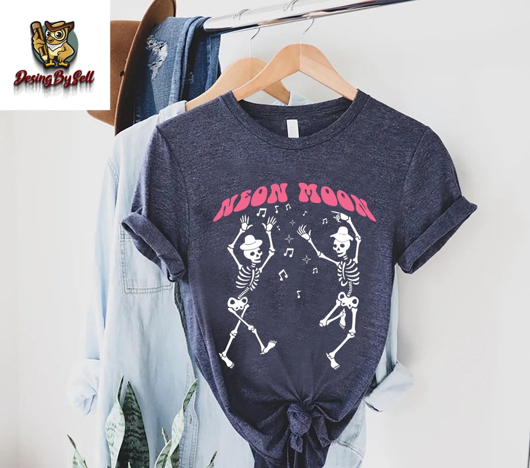 T-shirt Unisexe Western Skeletons - Imprimé Squelettes, Taille Unique, Neuf Avec Étiquettes
