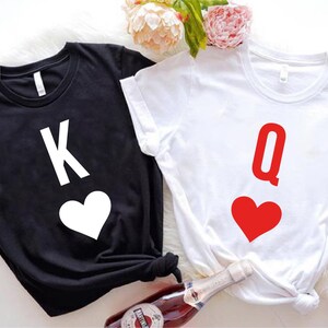 King and Queen Shirt,Valentine Couple Shirt,Couple Valentines Gift,Love Shirt,His and Hers Shirt,Matching Shirt,Wifey and Hubs,Couple Outfit