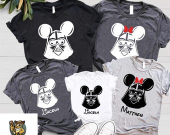 Custom Star Wars Shirt,Darth Vader Mom Dad Family Matching Tees,Star Wars Group Shirts,Personalized Disney Trip Shirt,Baby Yoda,Mandalorian