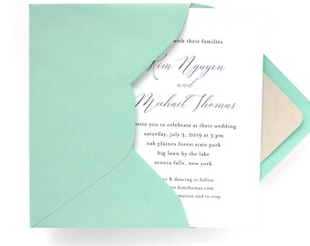 Elegant Text Wedding Invitations - Digital