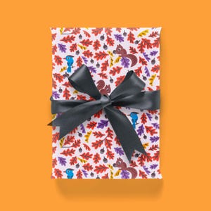 Wrapping Paper - Oak Tree Fall Colors, 6 Sheets