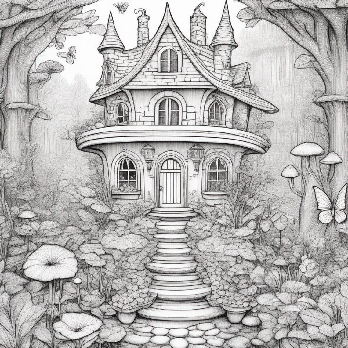 Relaxing Fairy and Fairy Garden Coloring Book Etsy