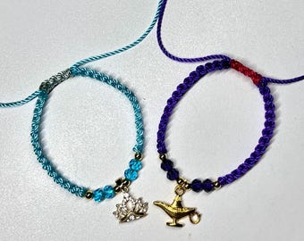 princess themed bracelet | couples jewelry | couples matching bracelet | aladdin inspired bracelets | gifts for her | couples gifts |