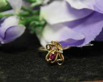14kt Ruby and Diamond Ring