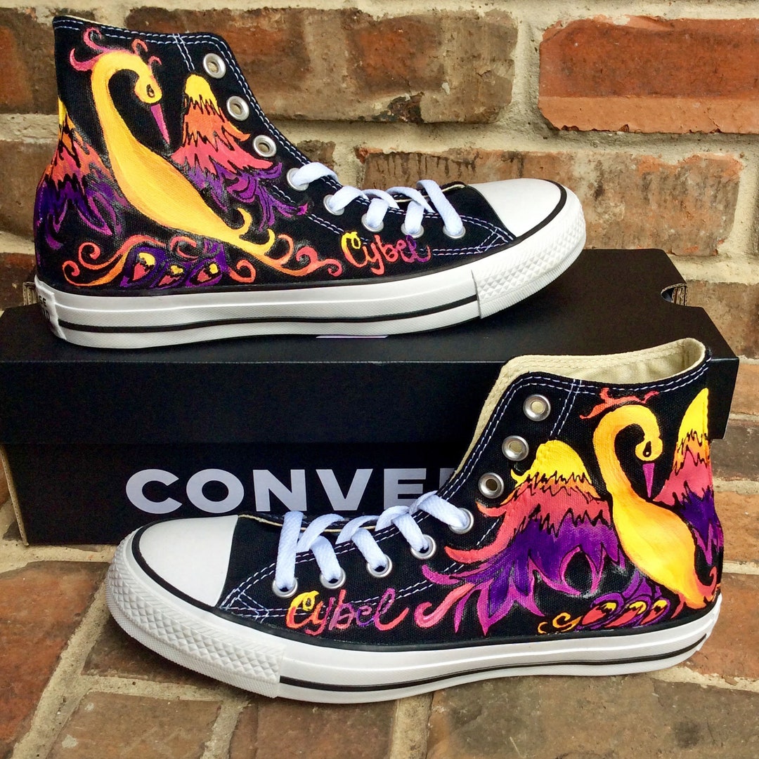 Flame Painted Converse Shoes Custom Sneakers Converse Blaze 