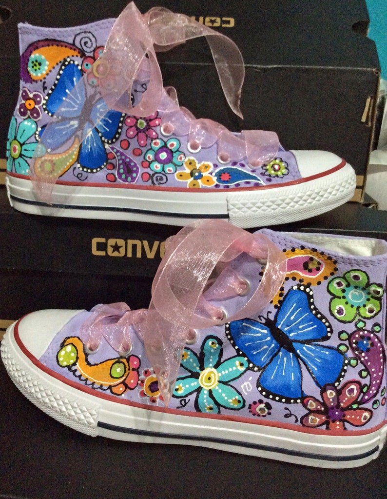 converse with little flowers