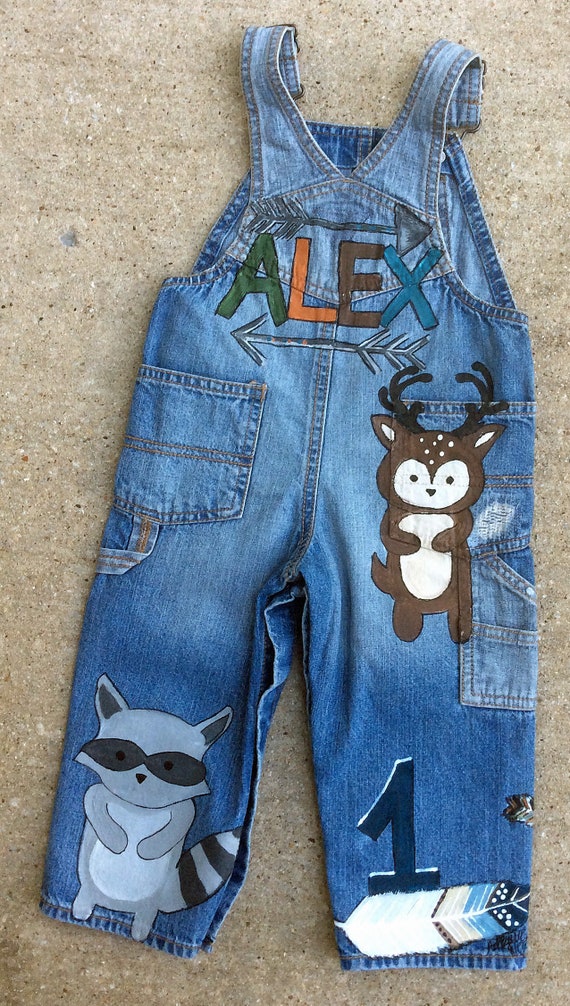 Denim Overalls Toddler Size Wild One 