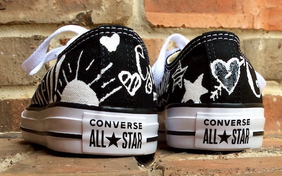 Zapatillas de converse pintadas a mano zapatos - México