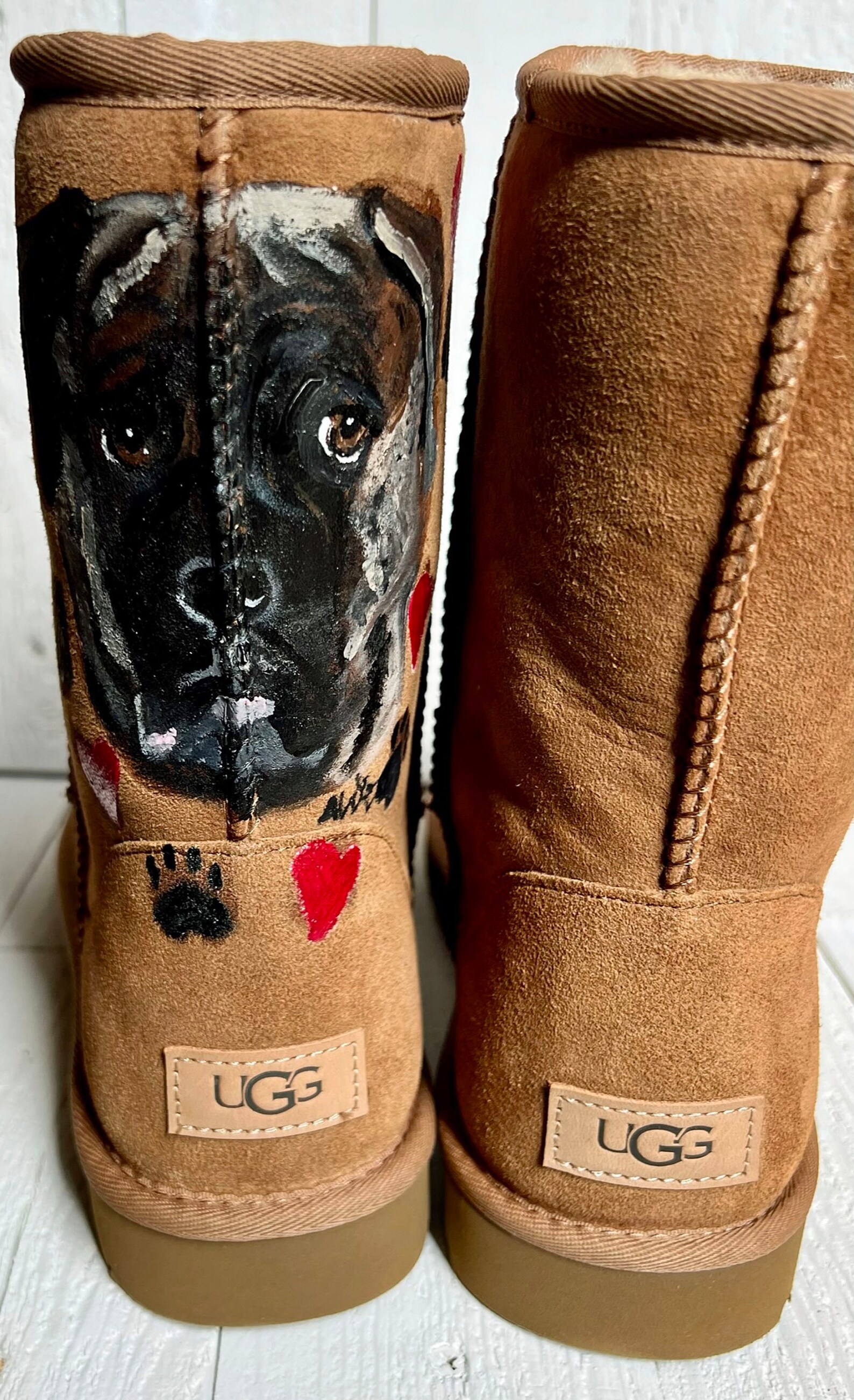 Ugg Boots Custom Hand Painted Dog Portrait Design With YOUR Etsy