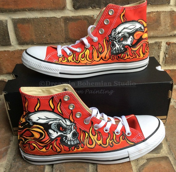 and Skulls Hand Converse Tennis Shoes Online in India - Etsy
