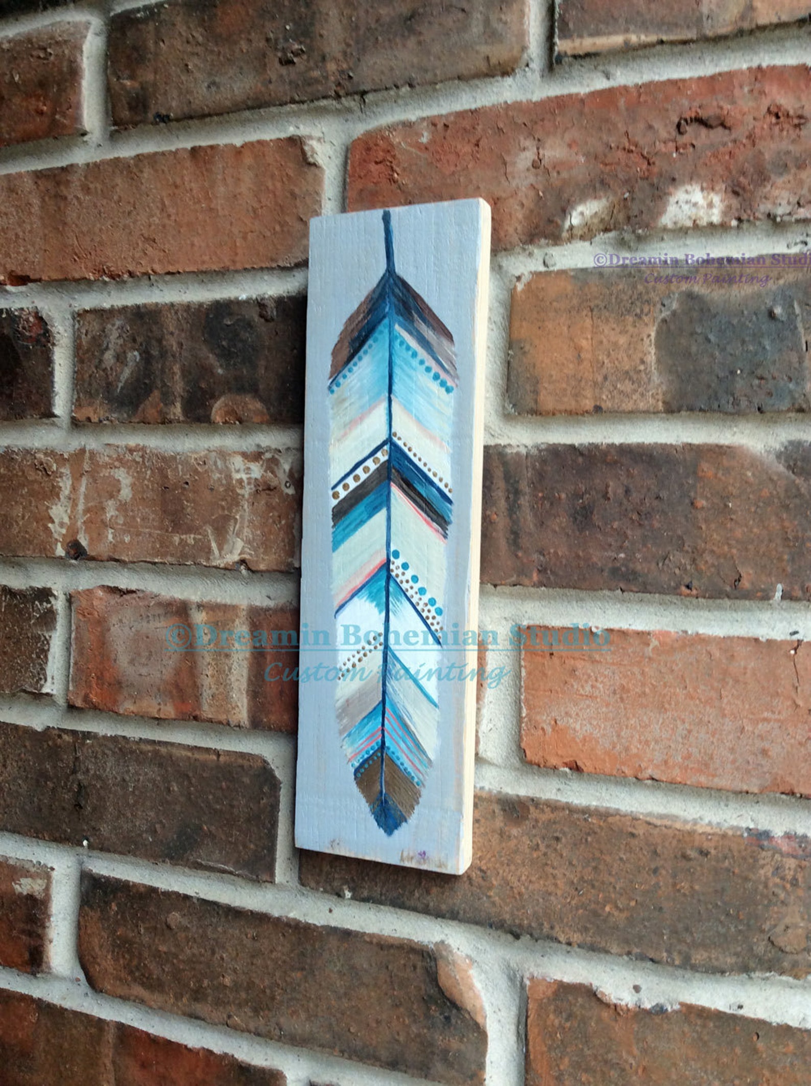 Custom Hand Painted Feather Art On Reclaimed Wood Etsy custom-hand-painted-feather-art-on-reclaimed-wood-etsy