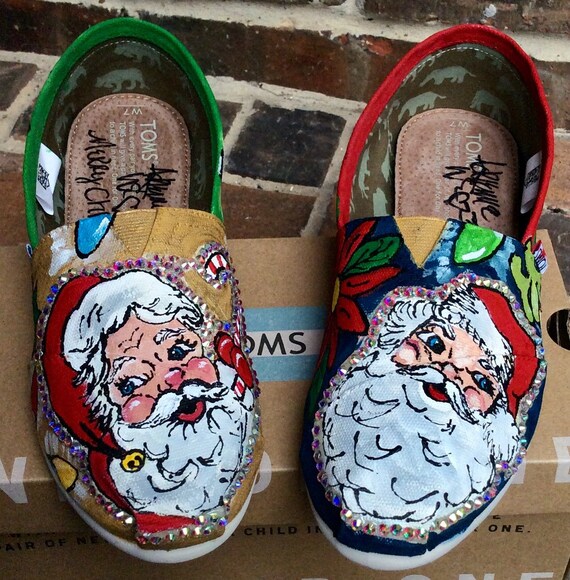 toms candy cane glitter shoes
