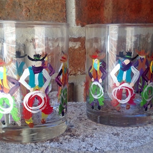 Hand Painted Cowboy Martini Glass, Western Ranch Decor Stemware image 9