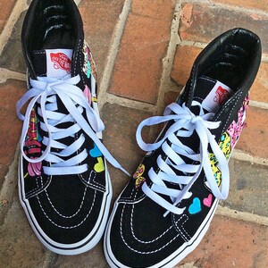 Custom Vans Sk8 Hi Custom Painted Skater Shoes Pop Art - Etsy