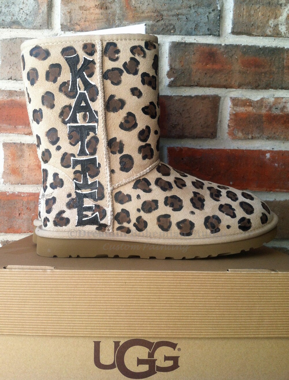 leopard print ugg style boots