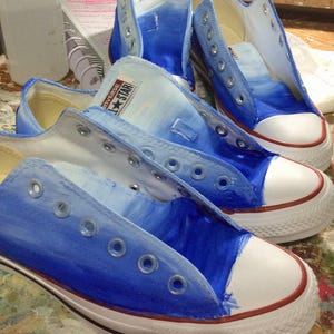 School Spirit Mascot Painted Converse Custom Low Top Tennis - Etsy