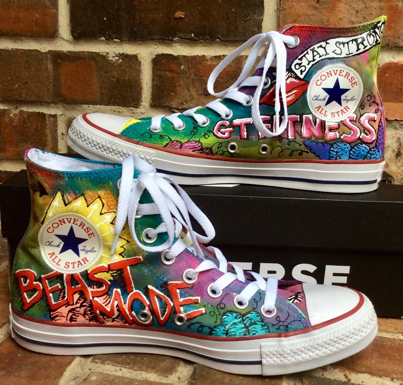 Converse shoes on sale painting