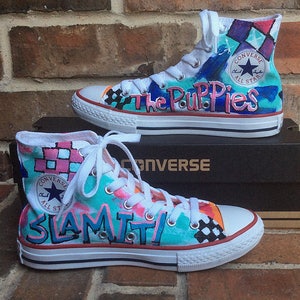 Custom Converse, Handpainted Shoes, Graffiti Art Painted Sneakers, Urban Design Chucks for Competitive Dancer, Personalized Shoe, Dance Girl image 7