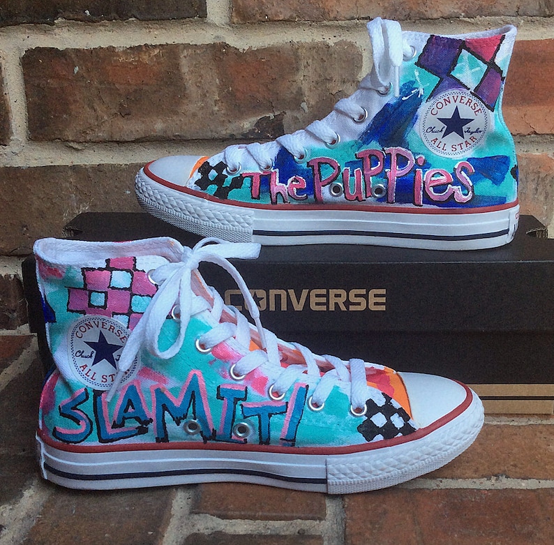 Custom Converse, Handpainted Shoes, Graffiti Art Painted Sneakers, Urban Design Chucks for Competitive Dancer, Personalized Shoe, Dance Girl image 7