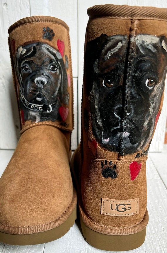 Ugg Boots Custom Hand Painted Dog Portrait Design With YOUR 