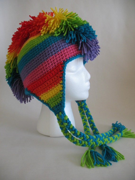 Adults One Size Unisex Mohawk Hat - Mohawk Hat | Handmade