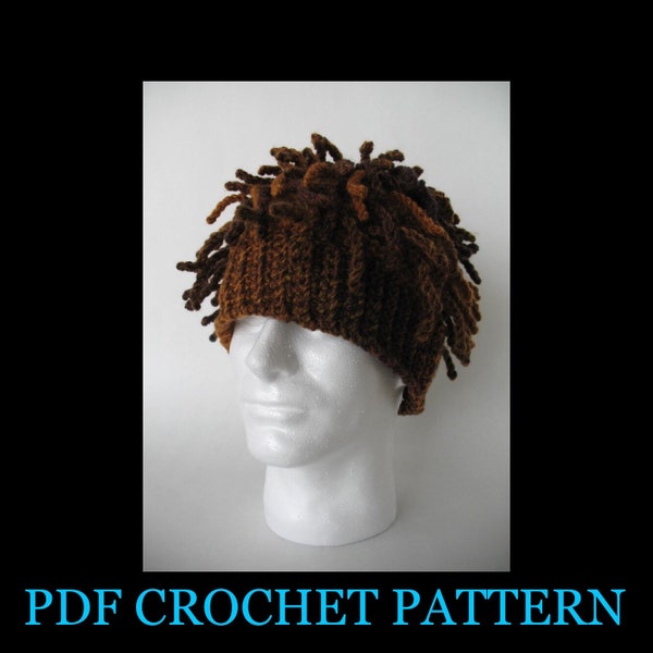 Funky Dreads Ski Hat Crochet Pattern